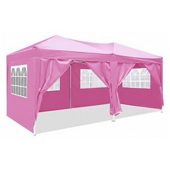 WOW PIONEER 10x20 Foot Folding Canopy Tent with Removable Sidewalls UPF 50+ Shelter