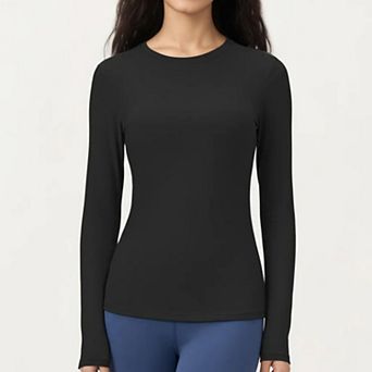 Women's Long Sleeve Fitted Stretch Knit Performance Top