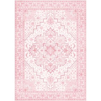 Vintage Boho Area Rug, Soft Non-Slip Large Rug for Living Room, Bedroom & Home Office