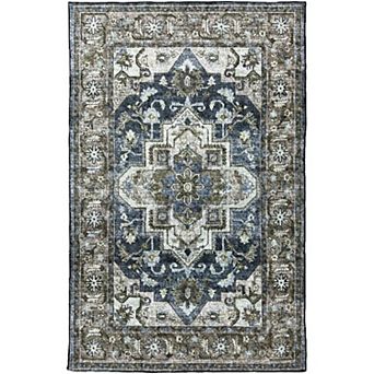 Washable Bohemian 5x7 Area Carpet Outdoor Bohemian Printed Carpet Non Slip Backing Washable Carpet
