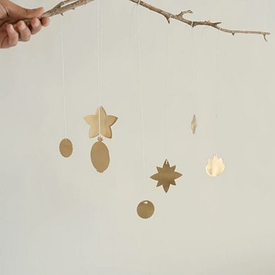 Foliage Brass Ornaments Set of 7