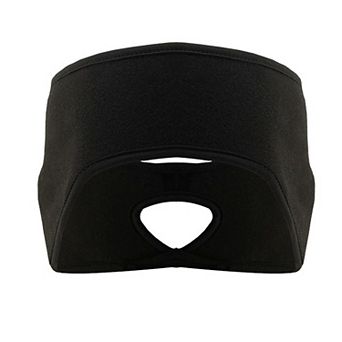 Women's Ponytail Fleece Headband Winter Ear Warmer Moisture-Wicking Windproof Running Outdoor Sports
