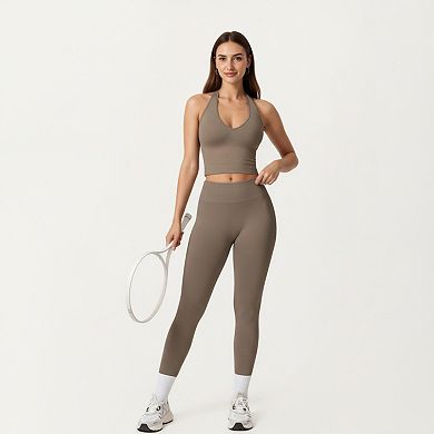 Women's High Waist Seamless Athletic Leggings with Sculpting Fit Stretch Fabric