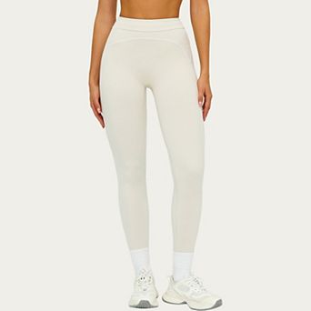 Women's High Waist Sculpting Leggings with Curved Contrast Seam Detailing and Stretch Fabric