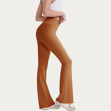 Women's High Waist Flare Leg Pants with Smooth Stretch Fit