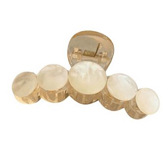 Rounded Disc Hair Claw Clip with Smooth Finish and Secure Spring Hold