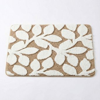 Women's Floral Pattern Bath Mat Soft Textured Bathroom Rug