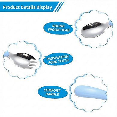 Portable Spoon and Fork Set with Storage Case Reusable Compact Travel Tableware