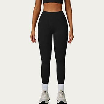 Women's High Waist Smooth Finish Athletic Leggings with Sculpting Fit Stretch Knit Fabric