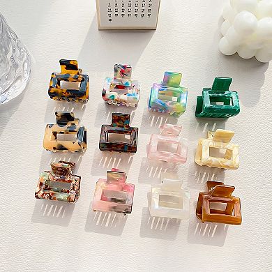 Rectangular Cutout Hair Claw Clip with Smooth Gloss Finish for Everyday Styling