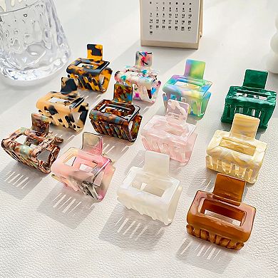 Rectangular Cutout Hair Claw Clip with Smooth Gloss Finish for Everyday Styling