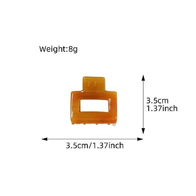 Rectangular Cutout Hair Claw Clip with Smooth Gloss Finish for Everyday Styling