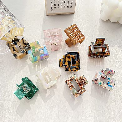 Rectangular Cutout Hair Claw Clip with Smooth Gloss Finish for Everyday Styling