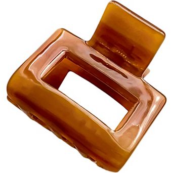 Rectangular Cutout Hair Claw Clip with Smooth Gloss Finish for Everyday Styling