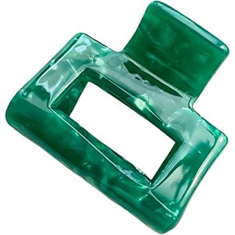 Rectangular Cutout Hair Claw Clip with Smooth Gloss Finish for Everyday Styling