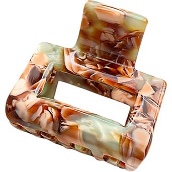 Rectangular Cutout Hair Claw Clip with Smooth Gloss Finish for Everyday Styling