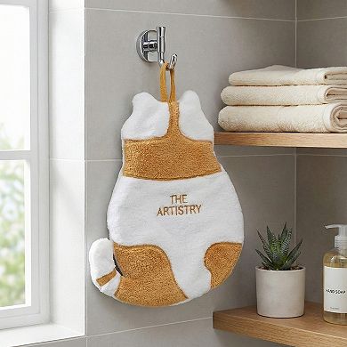 Soft Absorbent Hanging Hand Towel with Cat Shape Reusable Cleaning Cloth