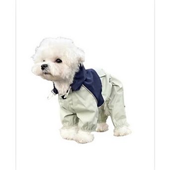 Two-tone Hooded Pet Rain Jacket