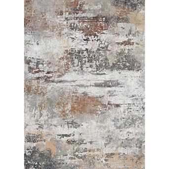 Modern Abstract Oil Painting Area Rug, Soft Washable Low Pile Non-Slip Carpet Home Decor