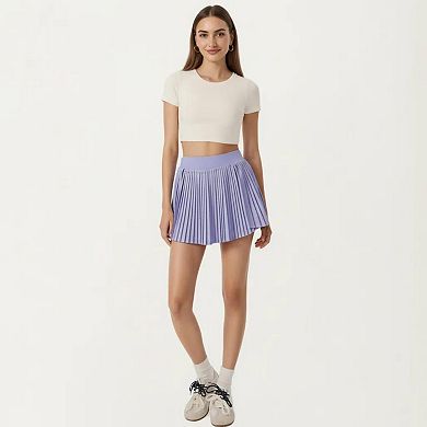 Women's Short Sleeve Cropped Top with Open Back Cutout and Stretch Fit