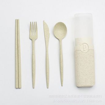 Reusable Dining Utensil Set with Chopsticks Fork Knife Spoon and Storage Case