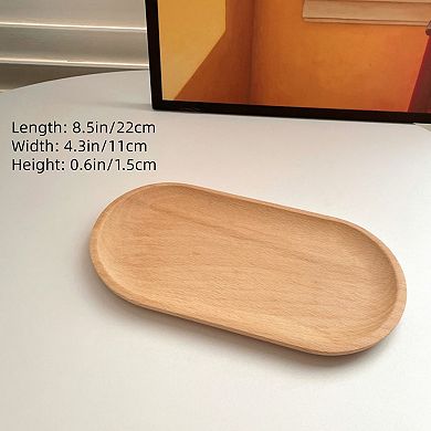 Wooden Oval Serving Tray for Tabletop Decoration and Everyday Organization