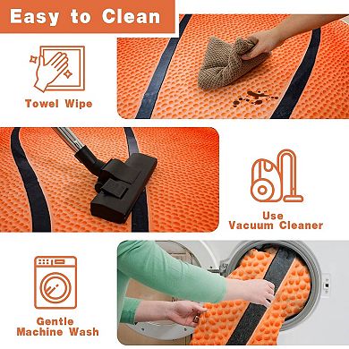 Round Ball Pattern Area Rug, Fluffy Washable Rug for Living Room & Kids Room