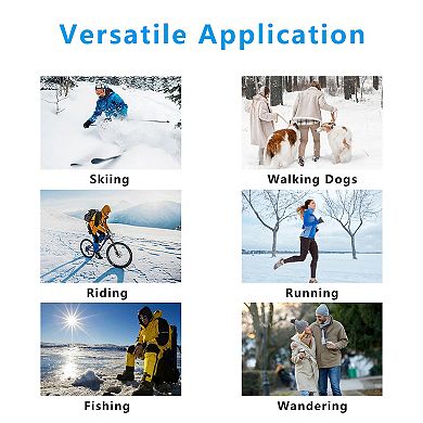Winter Fleece Headband Adjustable Stretchy Ear Warmer Full Cover Sweatband Unisex - Velcro Design