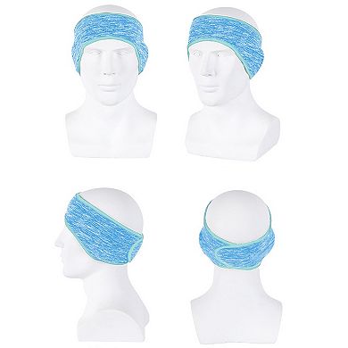 Winter Fleece Headband Adjustable Stretchy Ear Warmer Full Cover Sweatband Unisex - Velcro Design