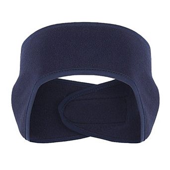 Winter Fleece Headband Adjustable Stretchy Ear Warmer Full Cover Sweatband Unisex - Velcro Design