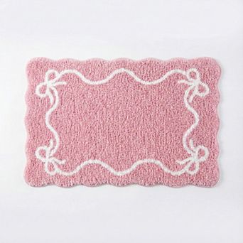 Tufted Abstract Bow Accent Mat Decorative Floor and Tabletop Decoration