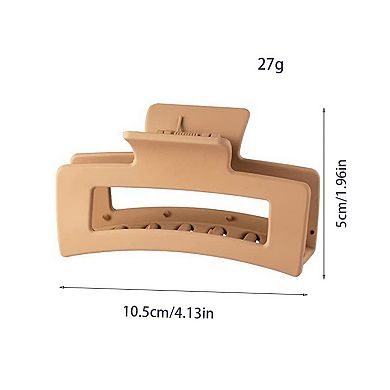 Rectangular Hair Claw Clip with Cutout Design and Strong Hold