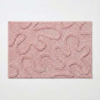 Tufted Abstract Swirl Accent Mat Soft High Pile Decorative Floor Decoration