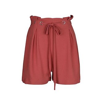 Women's Shorts High Waist Adjustable Tie Shorts Casual Loose Fit Summer Beachshorts with Pockets