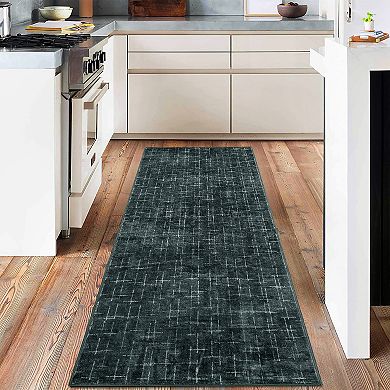 Washable Abstract Area Rugs, Modern Boho Neutral Large Striped Anti-Skid Contemporary Carpets