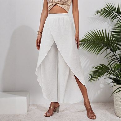 Women Wide Leg High Waisted Palazzo Boho Beach Casual Flowy Harem Pants