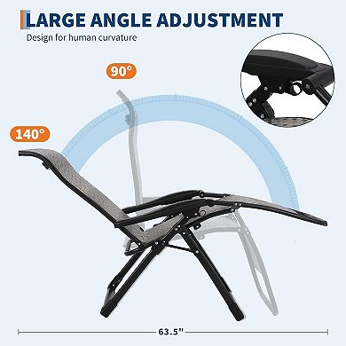 Portable Wicker Recliner, 4-Position Adjustable Foldable Lounger for Balcony Poolside Garden