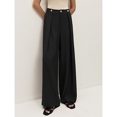 Womens Wide Leg Dress Pants Business Casual Flowy Work Palazzo Pants High  Waisted Slacks Trousers