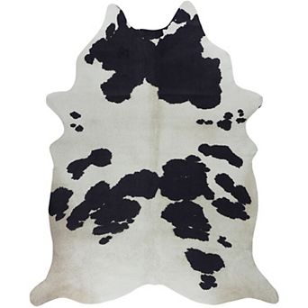 Western Faux Cowhide Area Rug, Animal Print Carpet for Living Room Bedroom Decor