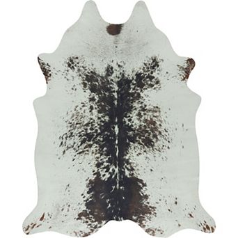 Western Faux Cowhide Area Rug, Animal Print Carpet for Living Room Bedroom Decor