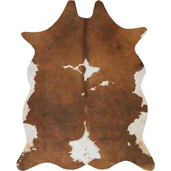 Western Faux Cowhide Area Rug, Animal Print Carpet for Living Room Bedroom Decor
