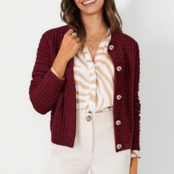 Women's Knit Cardigan Sweaters Long Sleeve Casual Work Office Open Front Button Down Fall Jackets