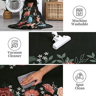 Runner Rugs with Rubber Backing Modern Machine Washable Rug