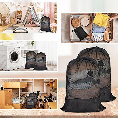 9-piece Mesh Laundry Bag Lockable Drawstring Heavy Duty Breathable