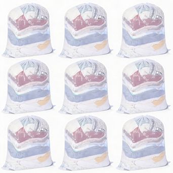 9 pc Mesh Laundry Bag Lockable Drawstring Heavy Duty Breathable