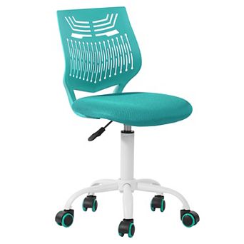 Homy Casa Adjustable Armless Office Chair with Breathable Back, Swivel Task Chair for Home Office or