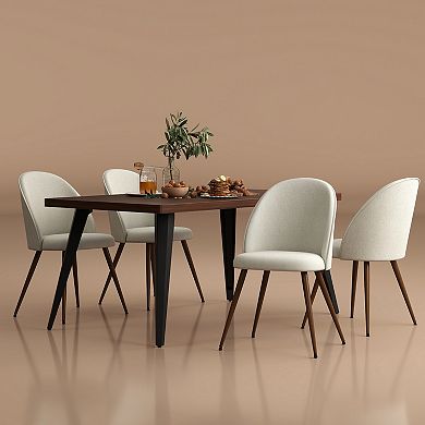 Homy Casa 62.9'' Rectangular Dining Table with Metal Legs, Seats 46