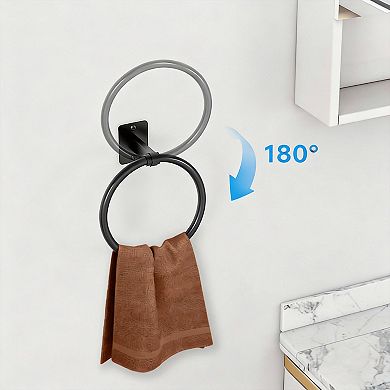 10-Piece Bath Hardware Set 24" Towel Bar Robe Hook Paper Holder