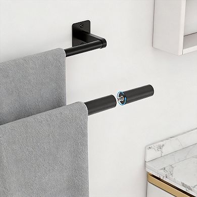 10-Piece Bath Hardware Set 24" Towel Bar Robe Hook Paper Holder