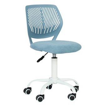 Homy Casa Adjustable Swivel Task Office Chair with Ergonomic Back, Fabric Seat Cushion